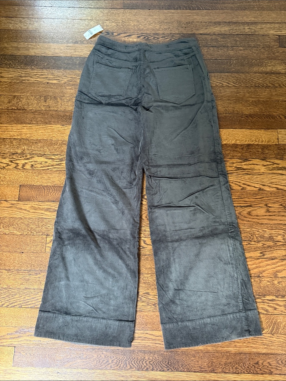 Anthropologie Pilcro Wide leg Corduroy Pants, NWT, 31, Dark Green/Gray - Picture 5 of 5